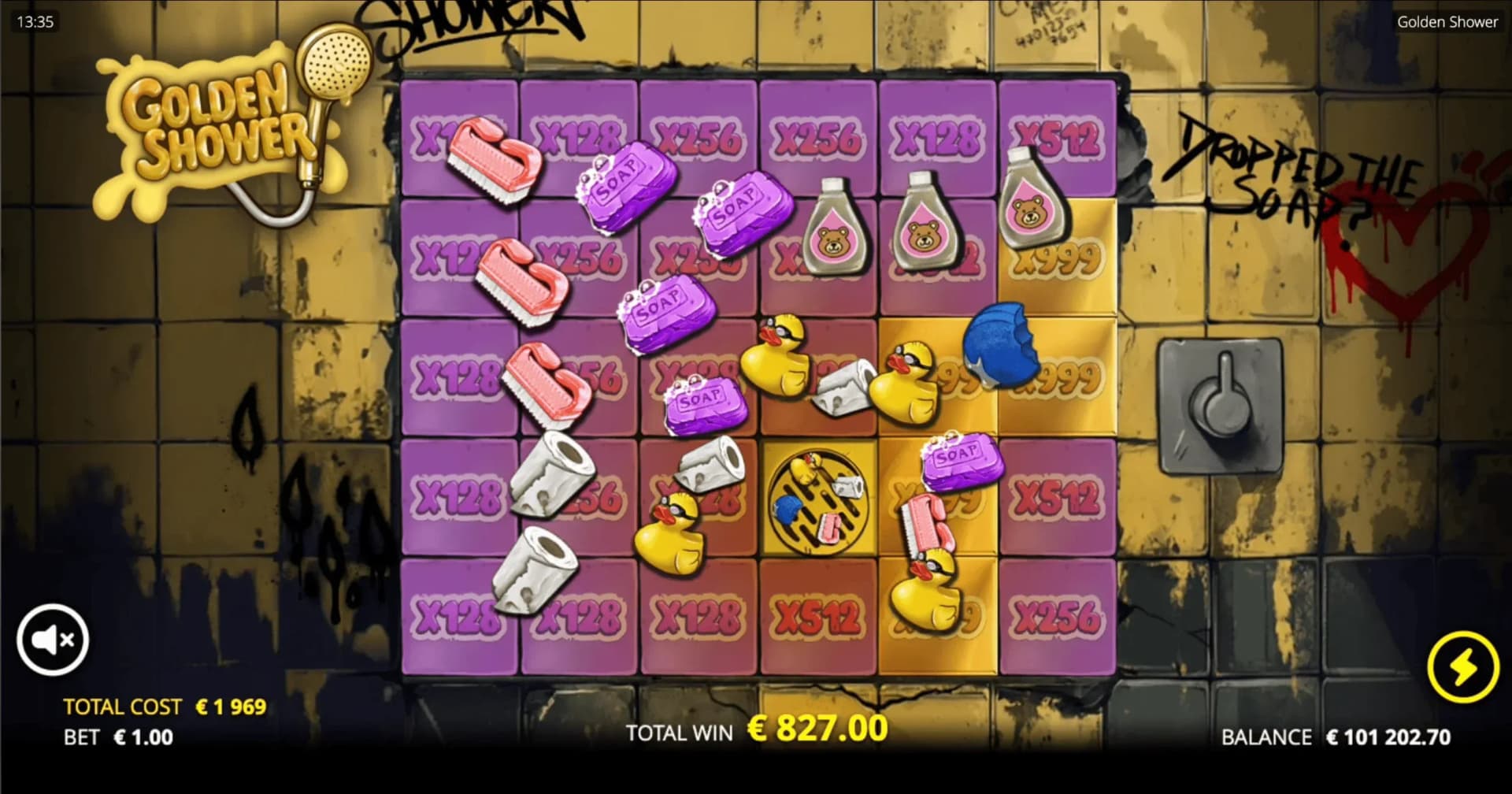 Premium tier offers 10 Gold Spins with 999x Drain multiplier