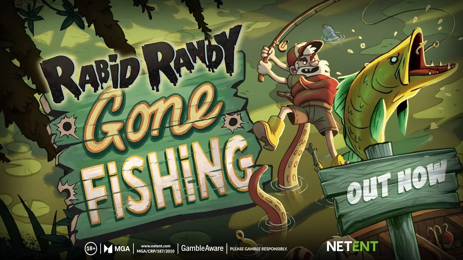 Randy's chaotic bayou adventure with aquatic-themed mechanics and mysterious swampland setting