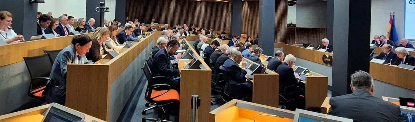 Spanish business confederation building representing major economic sectors since 1977