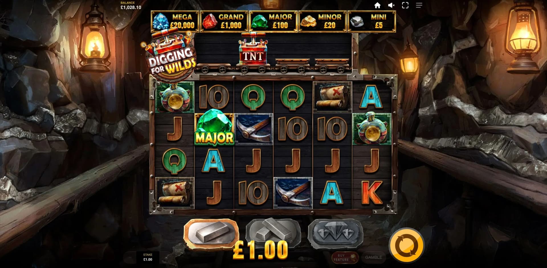 Special Prize cart system transforming Dynamite Wilds into fixed awards